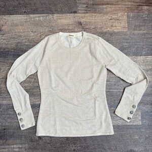L’agence women’s long sleeve blouse cream/gold color size XS